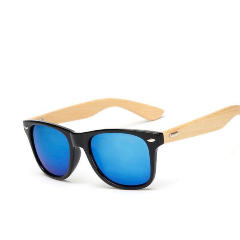 Heren Zonnebrillen Retro Bamboehouten Klassieke Wayfarer-stijl Zonnebril