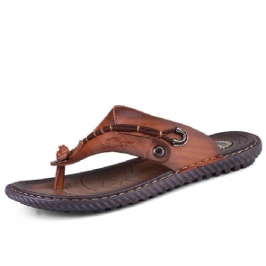 Heren Sandalen Luxe Microvezel Lederen Pantoffels