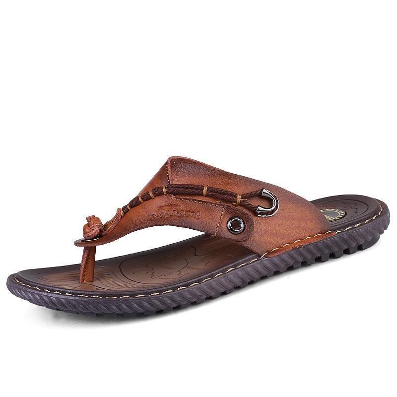 Heren Sandalen Luxe Microvezel Lederen Pantoffels