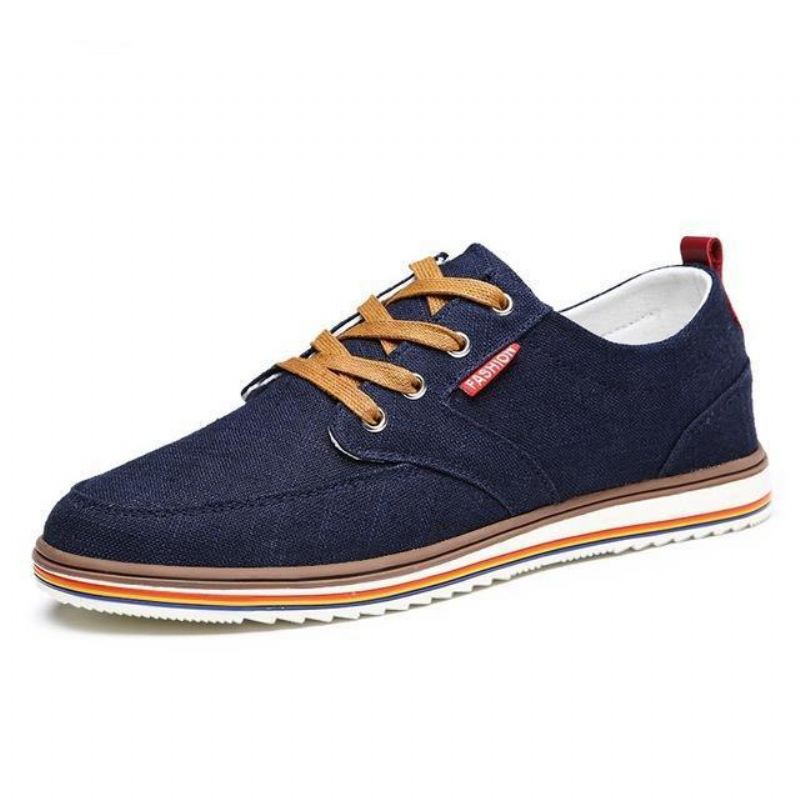 Casual Schoenen Heren Canvas Schoenen Met Veters