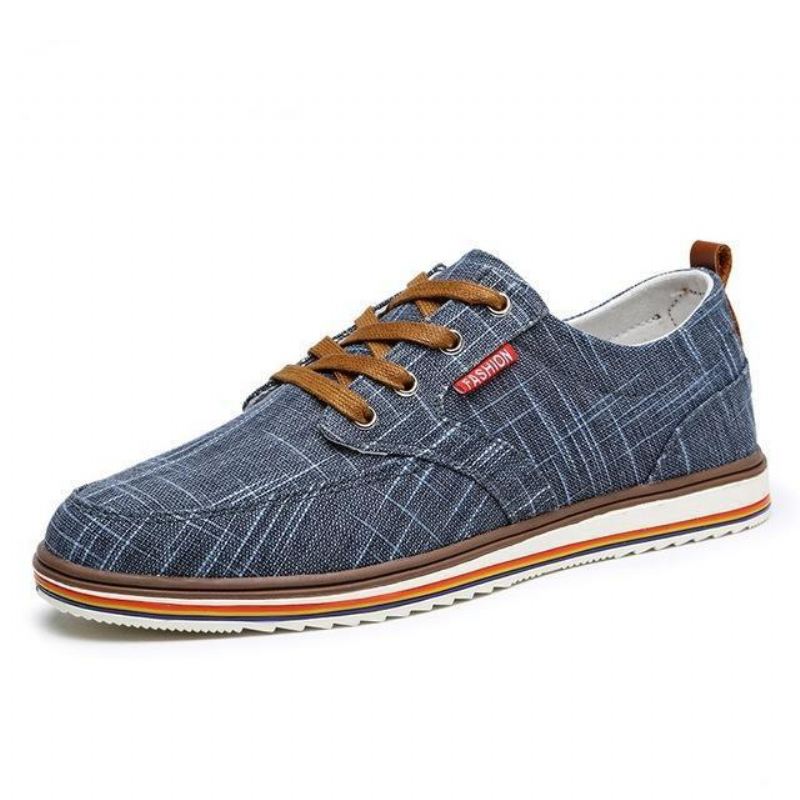 Casual Schoenen Heren Canvas Schoenen Met Veters