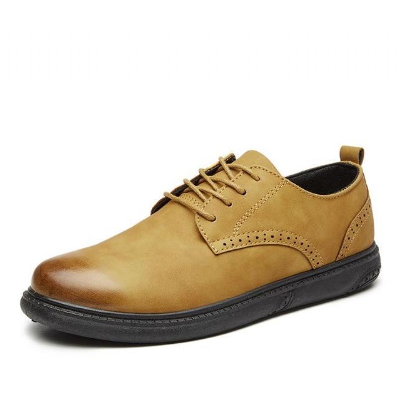 Casual Schoenen Heren Leren Schoenen In Bullock-stijl