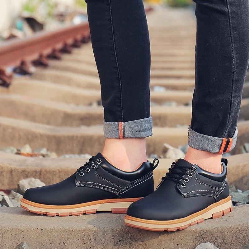 Casual Schoenen Heren Leren Platte Oxford Schoenen