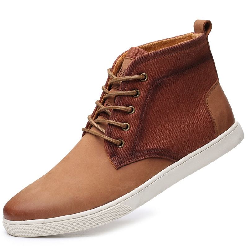 Casual Schoenen Heren Trendy Casual Leren Enkelschoenen