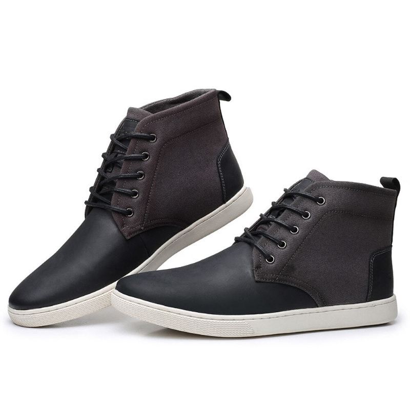 Casual Schoenen Heren Trendy Casual Leren Enkelschoenen