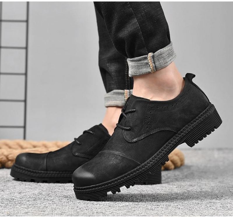 Casual Schoenen Heren Zachte Zwarte Mode Vrijetijdsschoenen