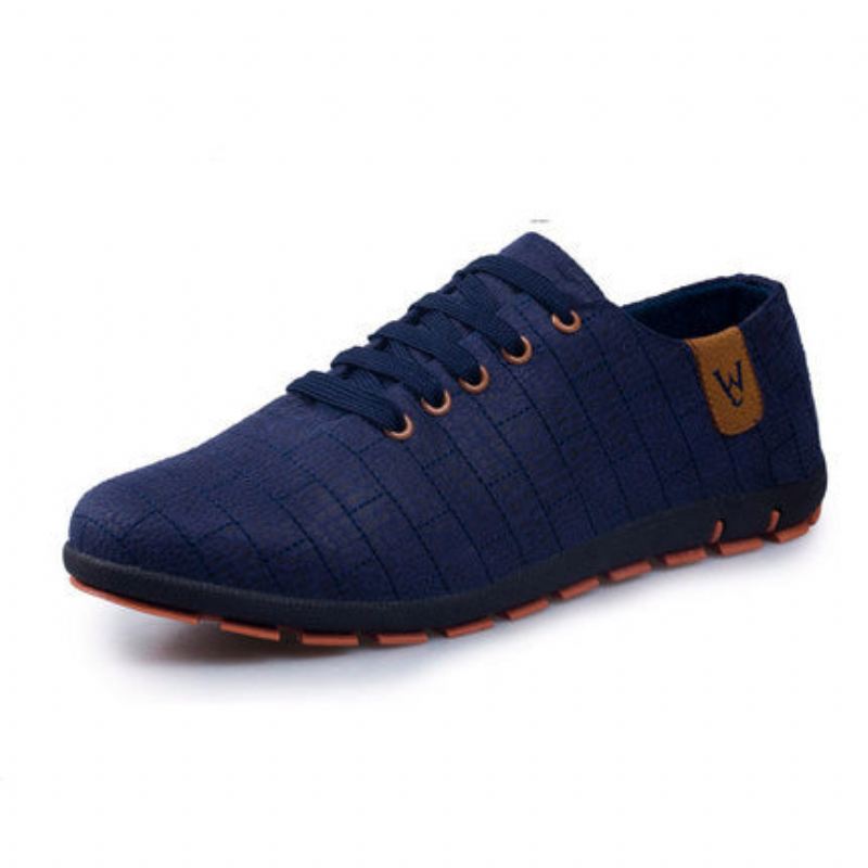 Heren Casual Schoenen Casual Lage Canvas Schoenen Met Veters