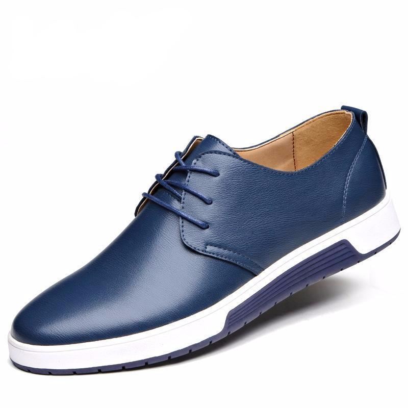 Heren Casual Schoenen Casual Leren Comfortabele Platte Schoenen