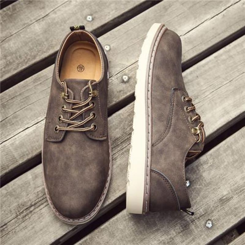 Heren Casual Schoenen Casual Leren Platte Schoenen