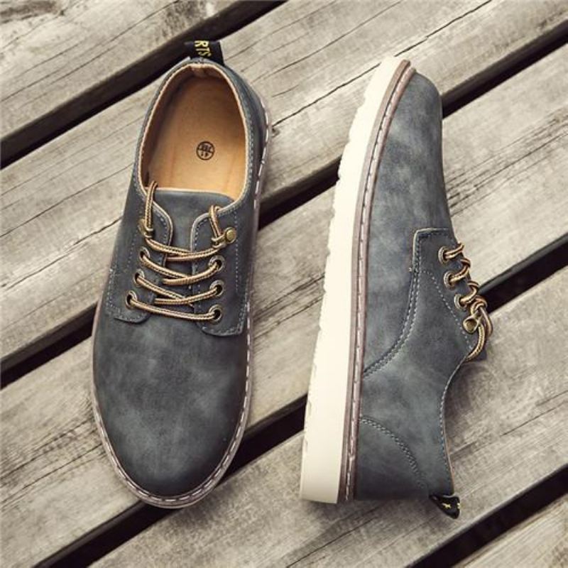 Heren Casual Schoenen Casual Leren Platte Schoenen