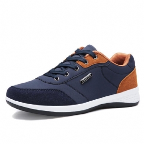 Heren Casual Schoenen Sneakers Van Microvezelleer Met Veters