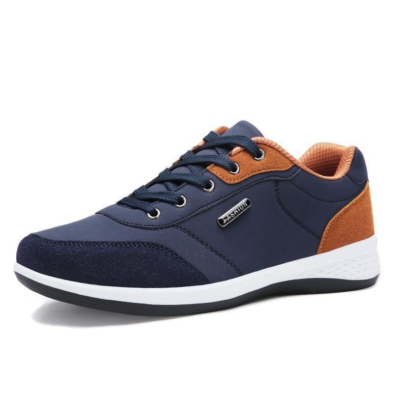 Heren Casual Schoenen Sneakers Van Microvezelleer Met Veters