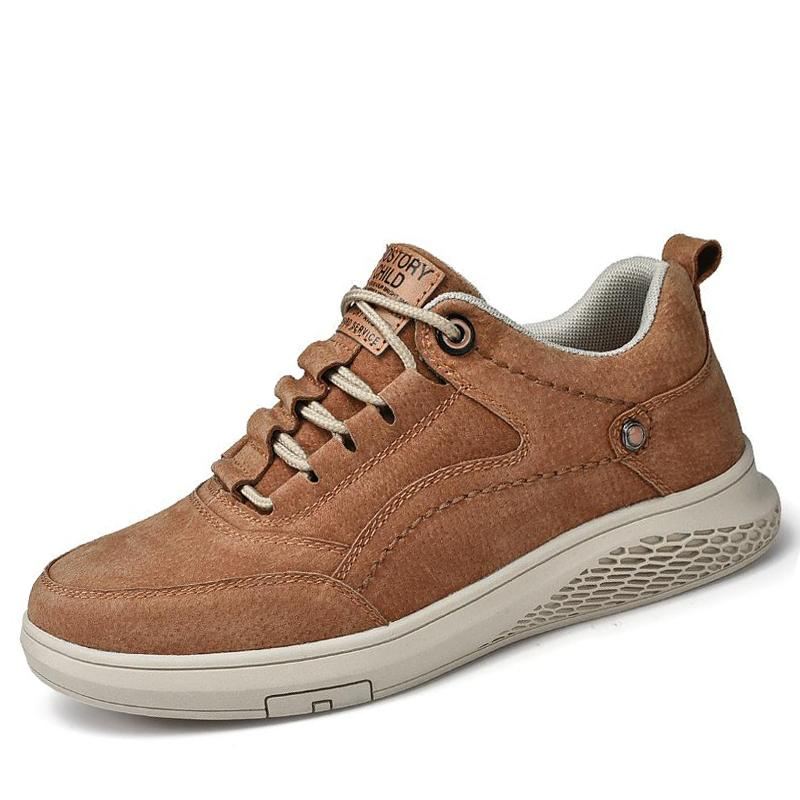 Heren Casual Schoenen Suède Sneakers Van Echt Leer