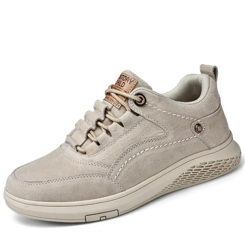 Heren Casual Schoenen Suède Sneakers Van Echt Leer