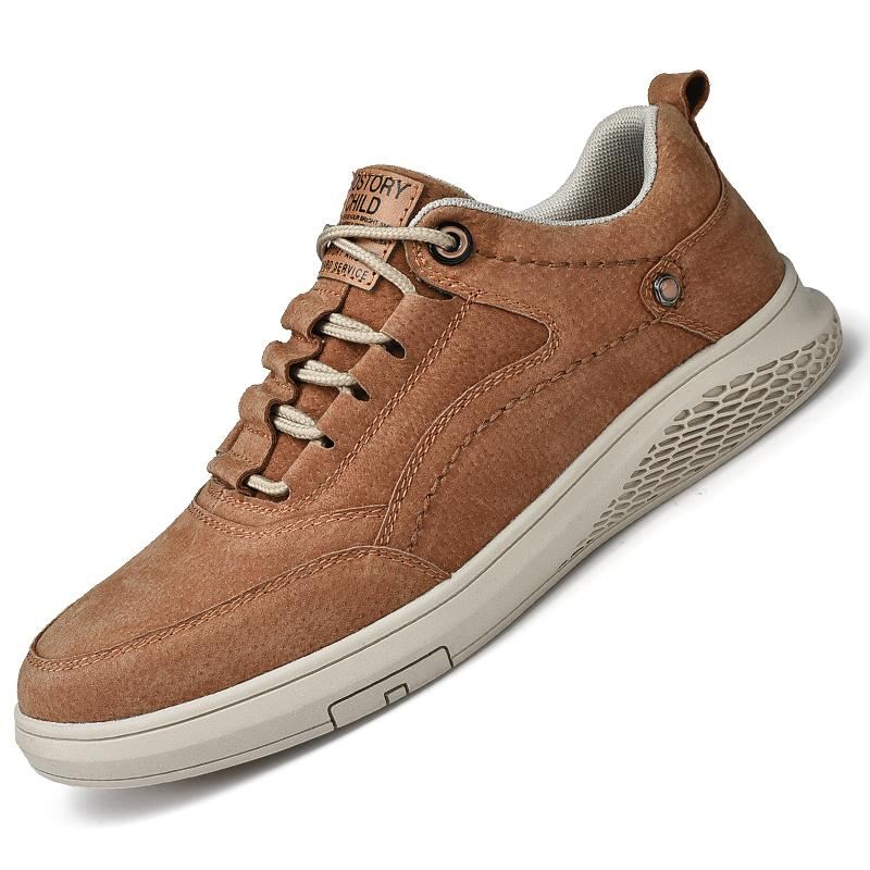 Heren Casual Schoenen Suède Sneakers Van Echt Leer