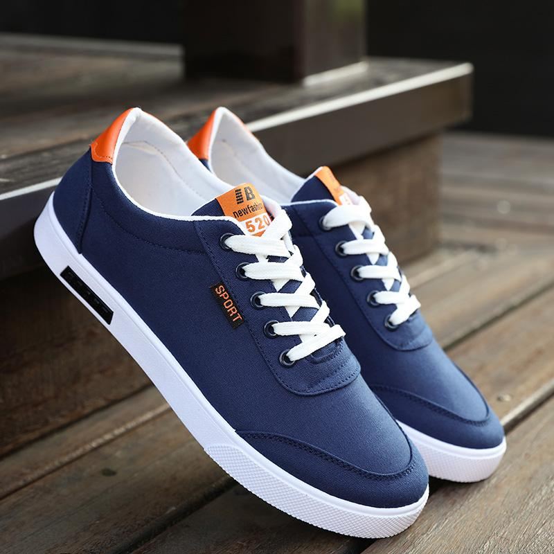 Heren Casual Schoenen Witte Canvastrendsneakers