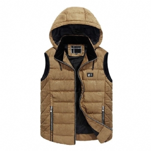 Blazers Heren Dikker Warm Gilet Met Capuchon