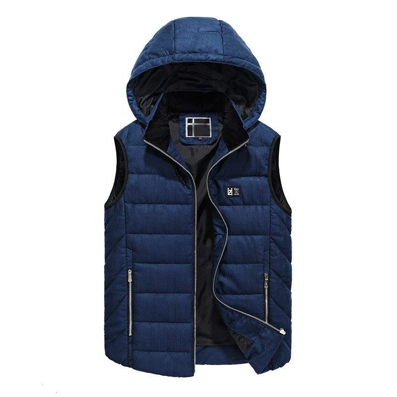 Blazers Heren Dikker Warm Gilet Met Capuchon