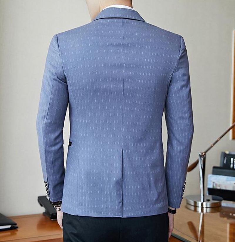 Blazers Heren Stijlvolle Gestreepte Blazer Met Zakelijke Stippen