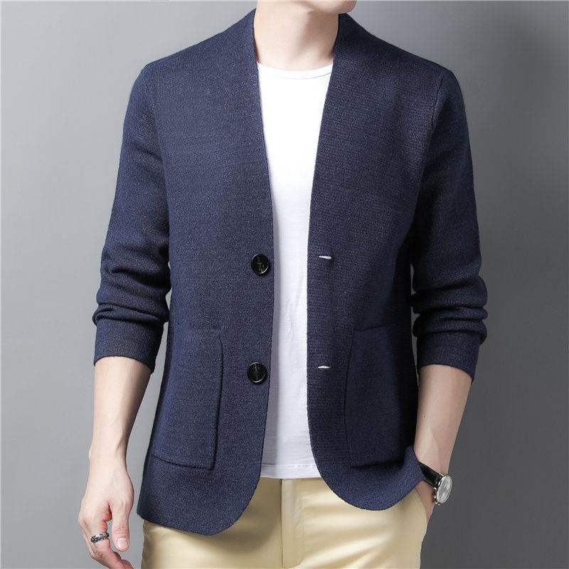 Blazers Heren Warme Katoenen Wollen Blazer