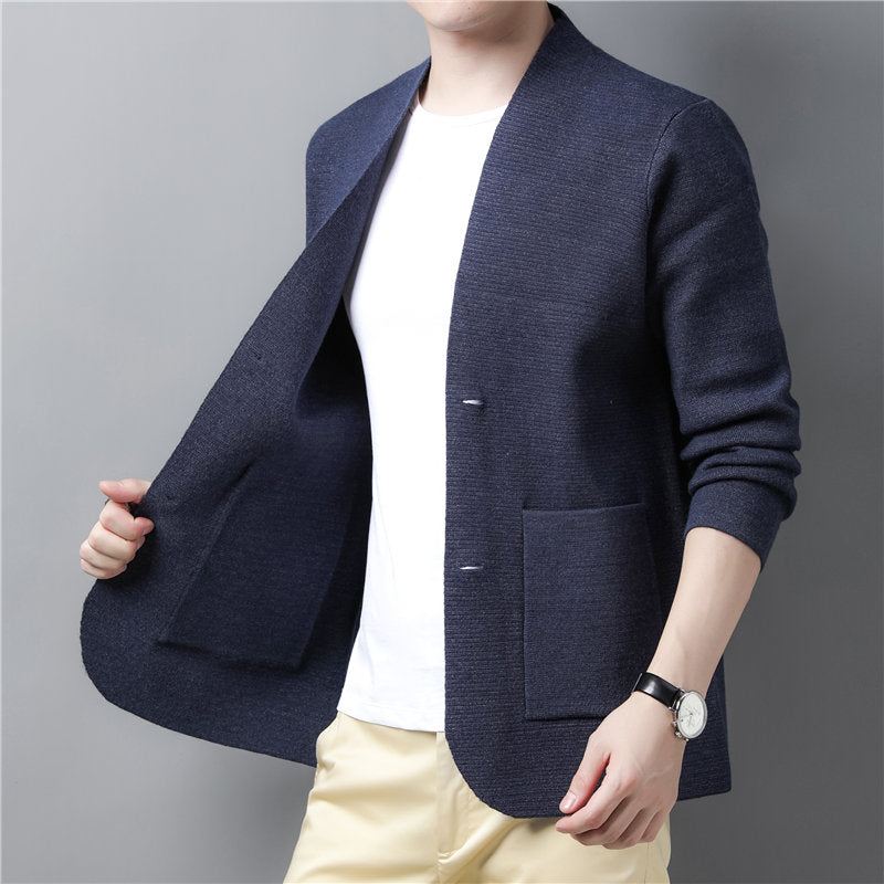 Blazers Heren Warme Katoenen Wollen Blazer