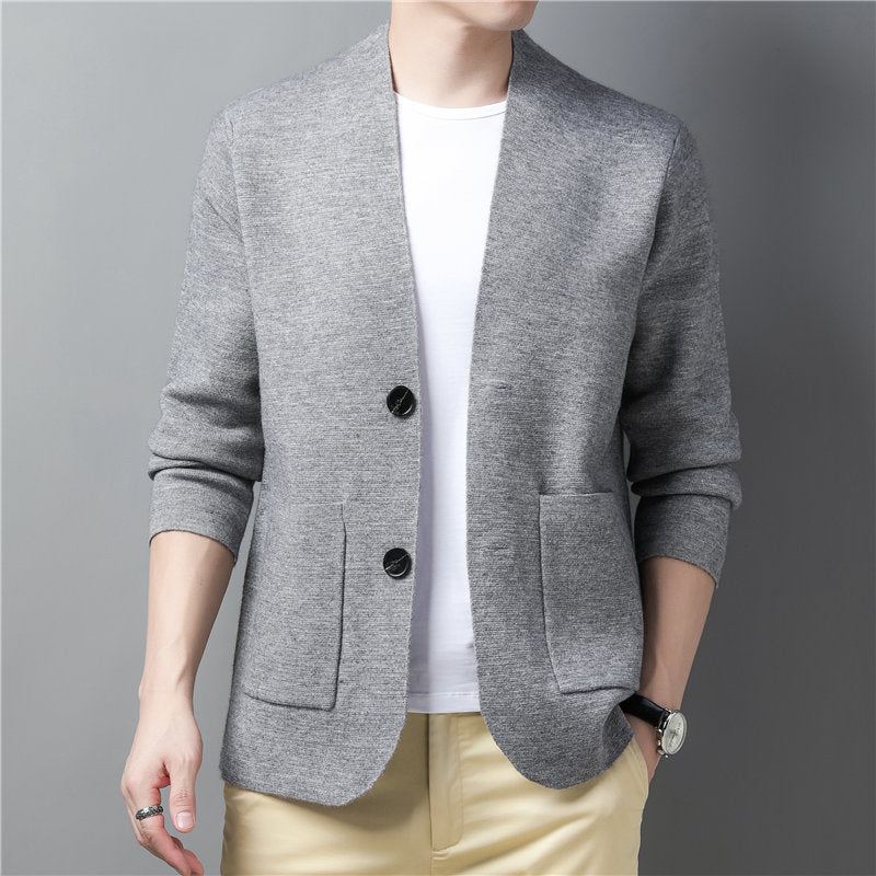 Blazers Heren Warme Katoenen Wollen Blazer