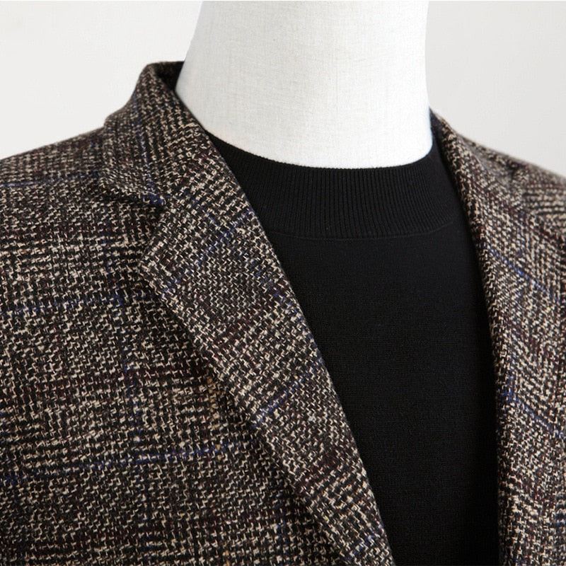 Blazers Heren Zakelijke Casual Blazer Met Één Rij Knopen