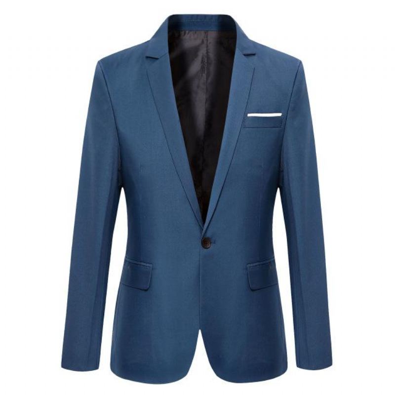 Heren Blazers Casual Mannelijke Blazer In Effen Kleur