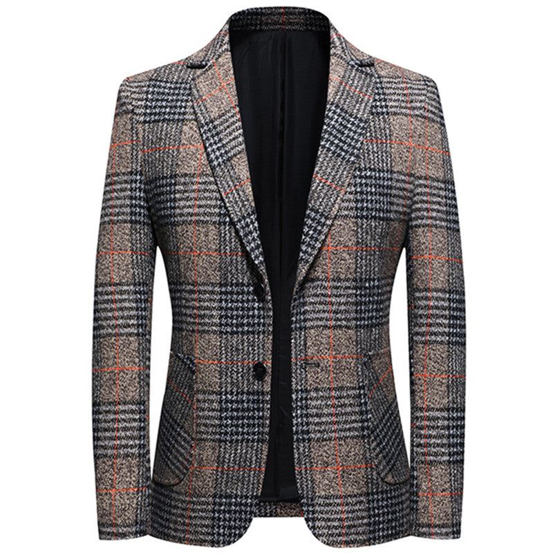 Heren Blazers Mode Geruite Colbert Blazer