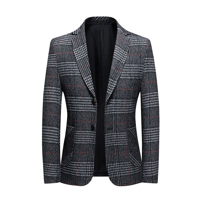 Heren Blazers Mode Geruite Colbert Blazer