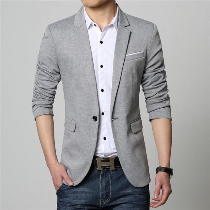 Heren Blazers Mode Katoenen Casual Dunne Blazer