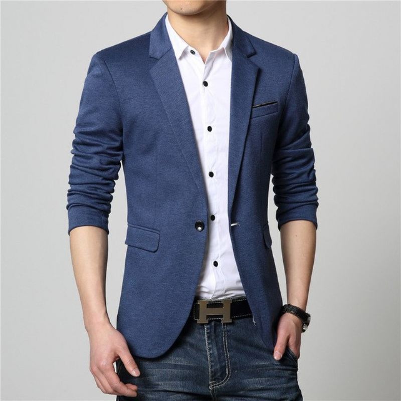 Heren Blazers Mode Katoenen Casual Dunne Blazer