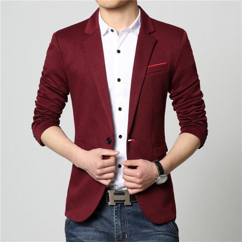 Heren Blazers Modieuze Effen Zakelijke Blazer