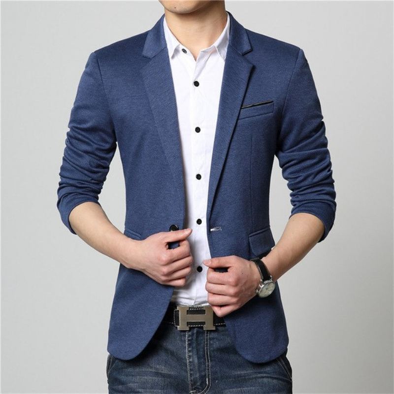 Heren Blazers Modieuze Effen Zakelijke Blazer