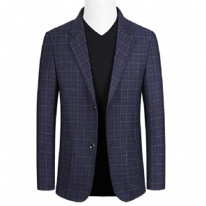 Heren Blazers Trending Slim Fit Geruite Herfstblazer