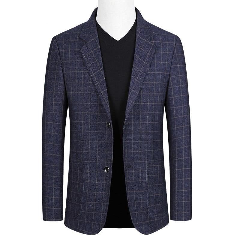 Heren Blazers Trending Slim Fit Geruite Herfstblazer