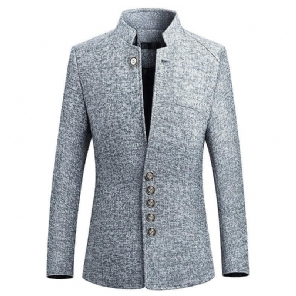 Heren Blazers Zakelijke Blazer In Engelse Stijl Met Opstaande Kraag