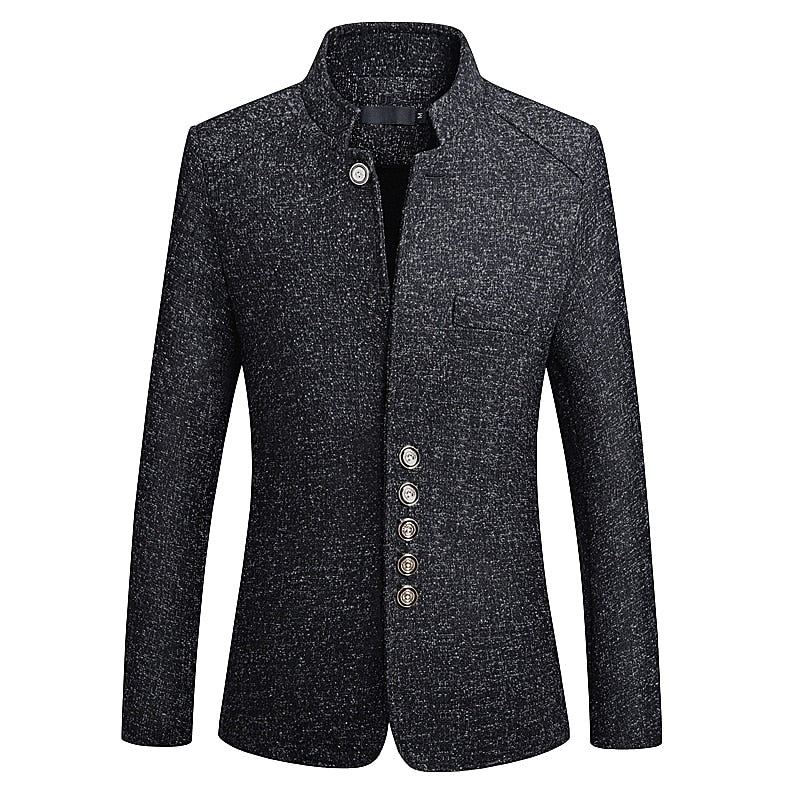 Heren Blazers Zakelijke Blazer In Engelse Stijl Met Opstaande Kraag