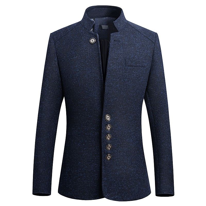 Heren Blazers Zakelijke Blazer In Engelse Stijl Met Opstaande Kraag