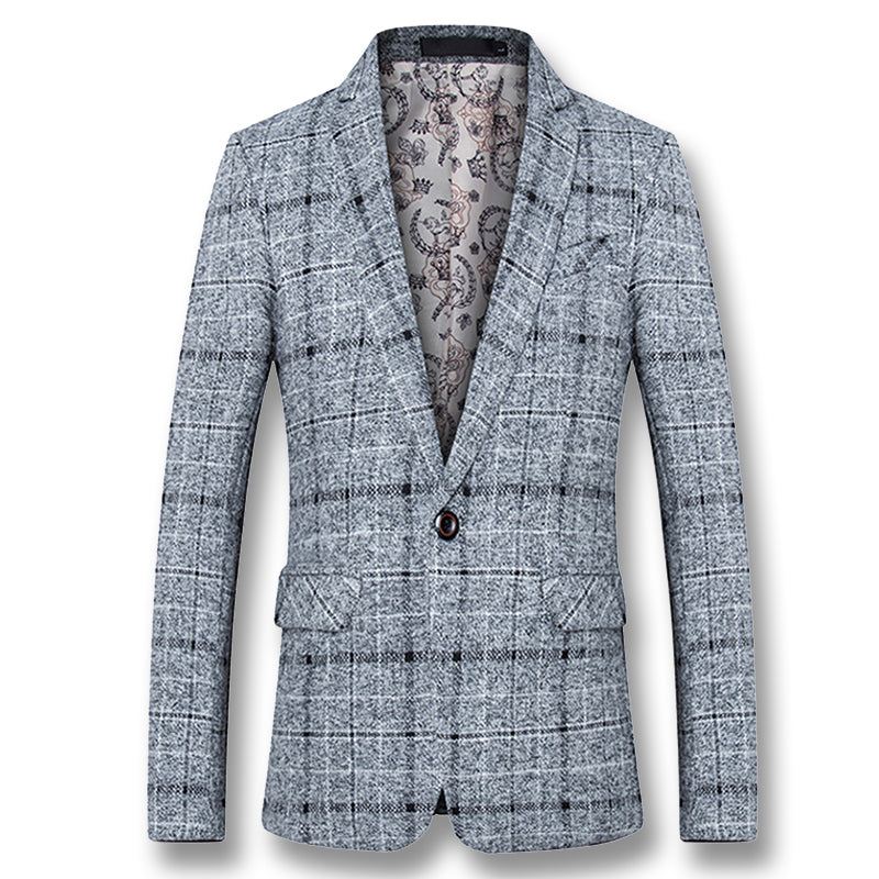 Herfst Geruite Herenblazer Blazers