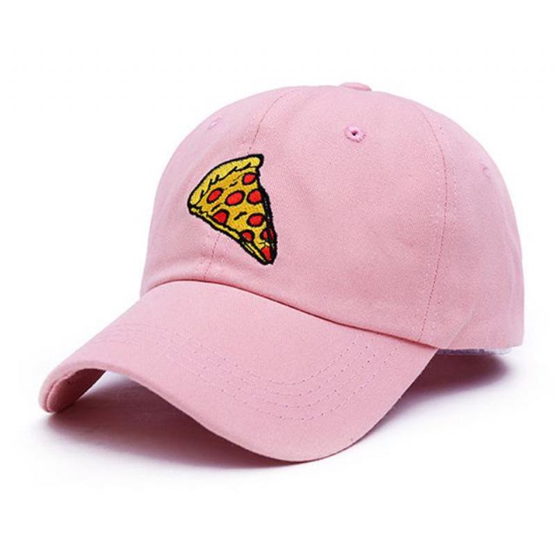 Heren Baseball Caps Baseballcap Met Pizzaborduurwerk