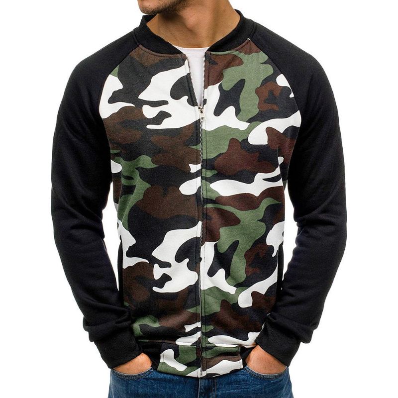 Heren Hoodies Camo-sweatshirt In Herfststijl