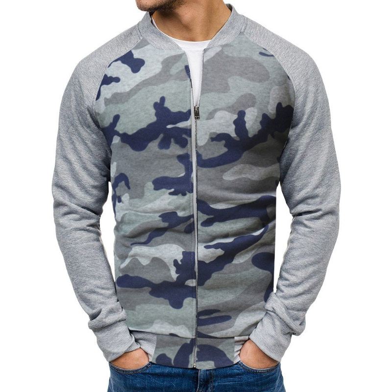 Heren Hoodies Camo-sweatshirt In Herfststijl