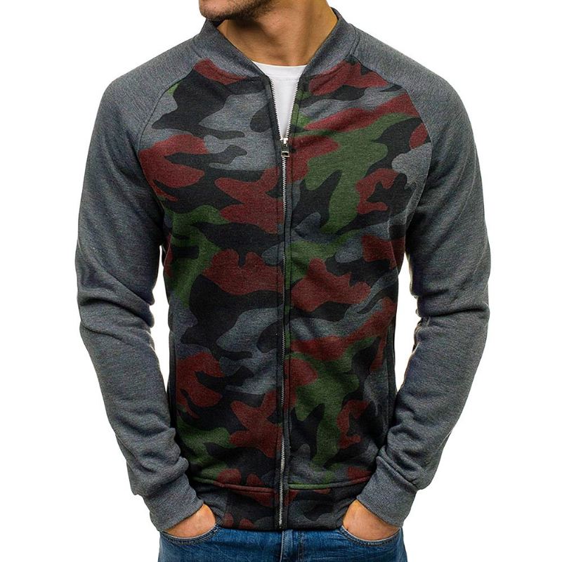 Heren Hoodies Camo-sweatshirt In Herfststijl