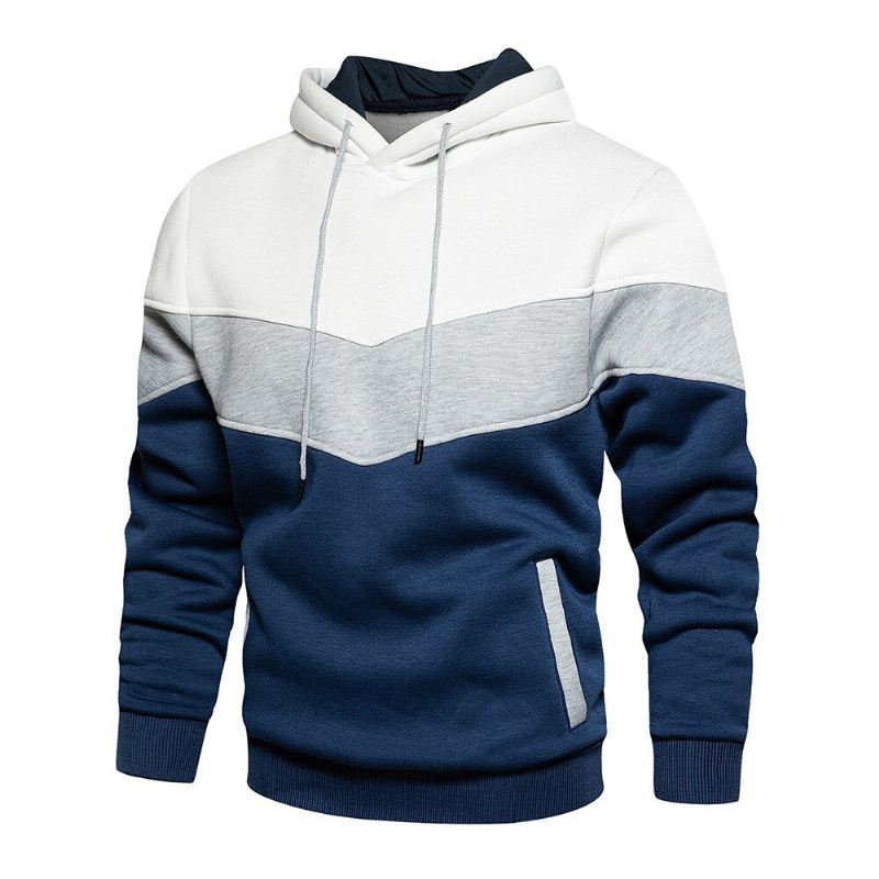 Heren Hoodies Gestreepte Dikke Merk Casual Hoodie