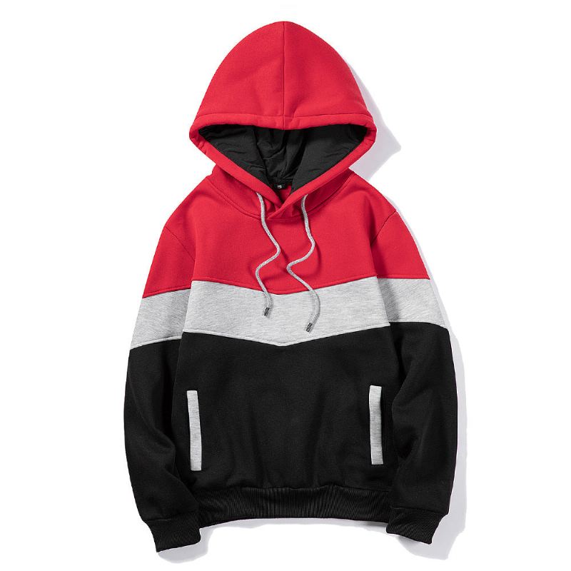 Heren Hoodies Gestreepte Dikke Merk Casual Hoodie