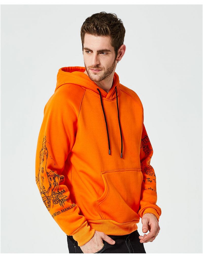 Heren Hoodies Hoodie Met Mode-manchetdruk