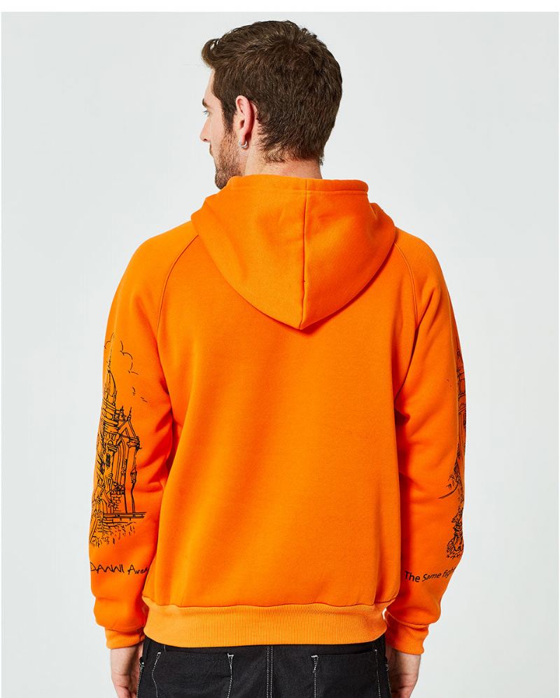 Heren Hoodies Hoodie Met Mode-manchetdruk