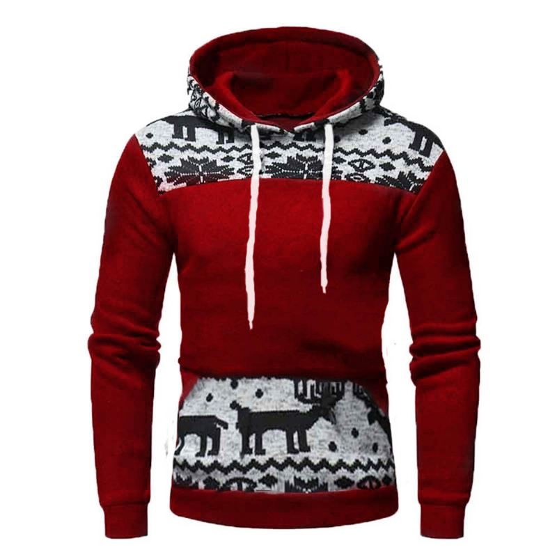 Heren Hoodies Kerst Casual Winter Hoodie