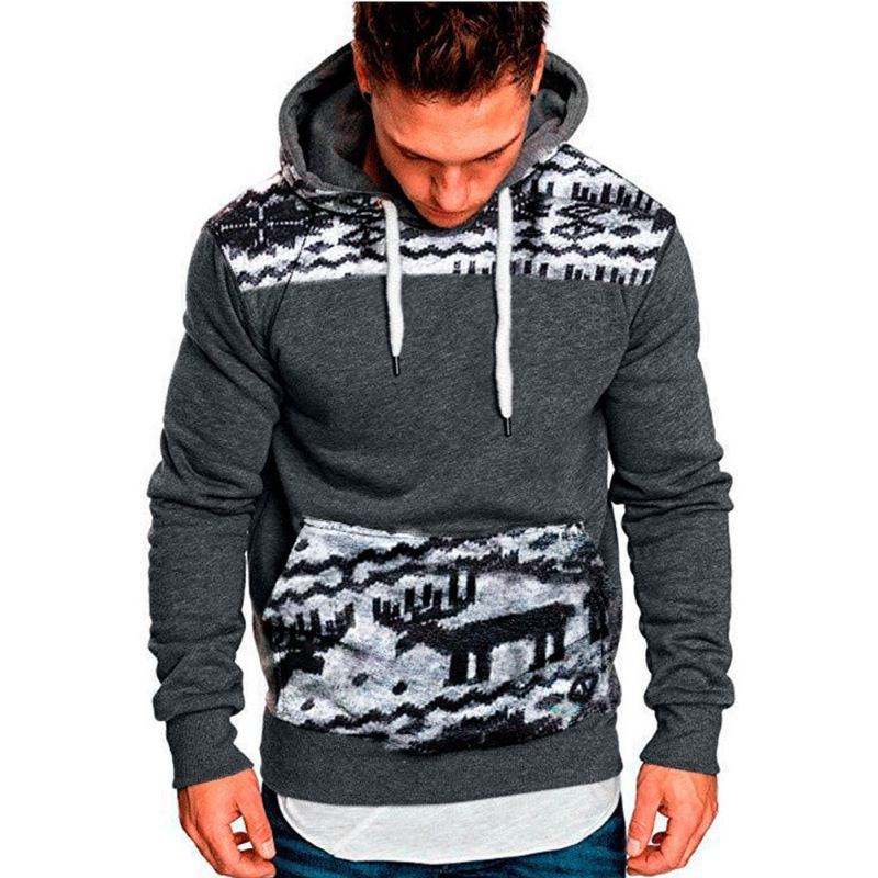 Heren Hoodies Kerst Casual Winter Hoodie